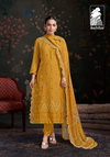 Raahil By Sahiba Shimmer Silk Printed Dress Material Wholesalers In Surat
